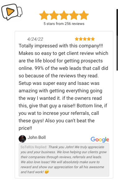 show off google reviews on website