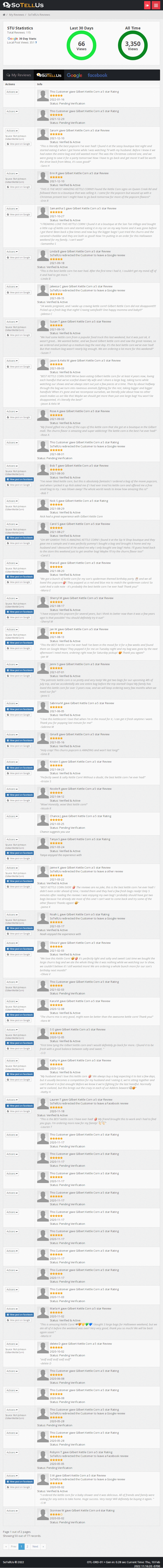 SoTellUs Profile Page Reviews
