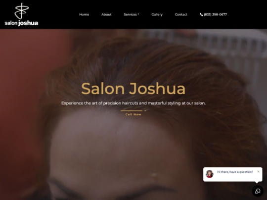 Salon Joshua Tablet View